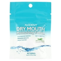 XyliDENT Dry Mouth Moisturizing Tablets with Xylitol, Wintergreen, 40 Tablets