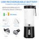 thumbnail image 4 of Licuadora portátil de tamaño personal Mini licuadora recargable por USB | Vaso Exprimidor de Batidos y Smoothies, 4 of 6