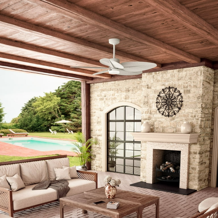 Hunter - Tropic View Indoor/Outdoor Ceiling Fan With Light, Wall