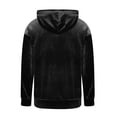 thumbnail image 4 of Women's Velvet Half Zip Up Hoodie Sweatshirt Casual Long Sleeve Pullover Tops with Pockets Black XL, 4 of 7
