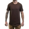thumbnail image 2 of ShirtBANC Hipster Hip Hop Long Drop Cut Mens Shirt Curved Hem Solid Tshirts, 2 of 7