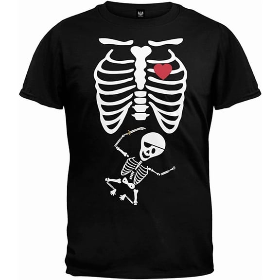 Pirate Baby Pregnant Skeleton Halloween Costume Mens T Shirt