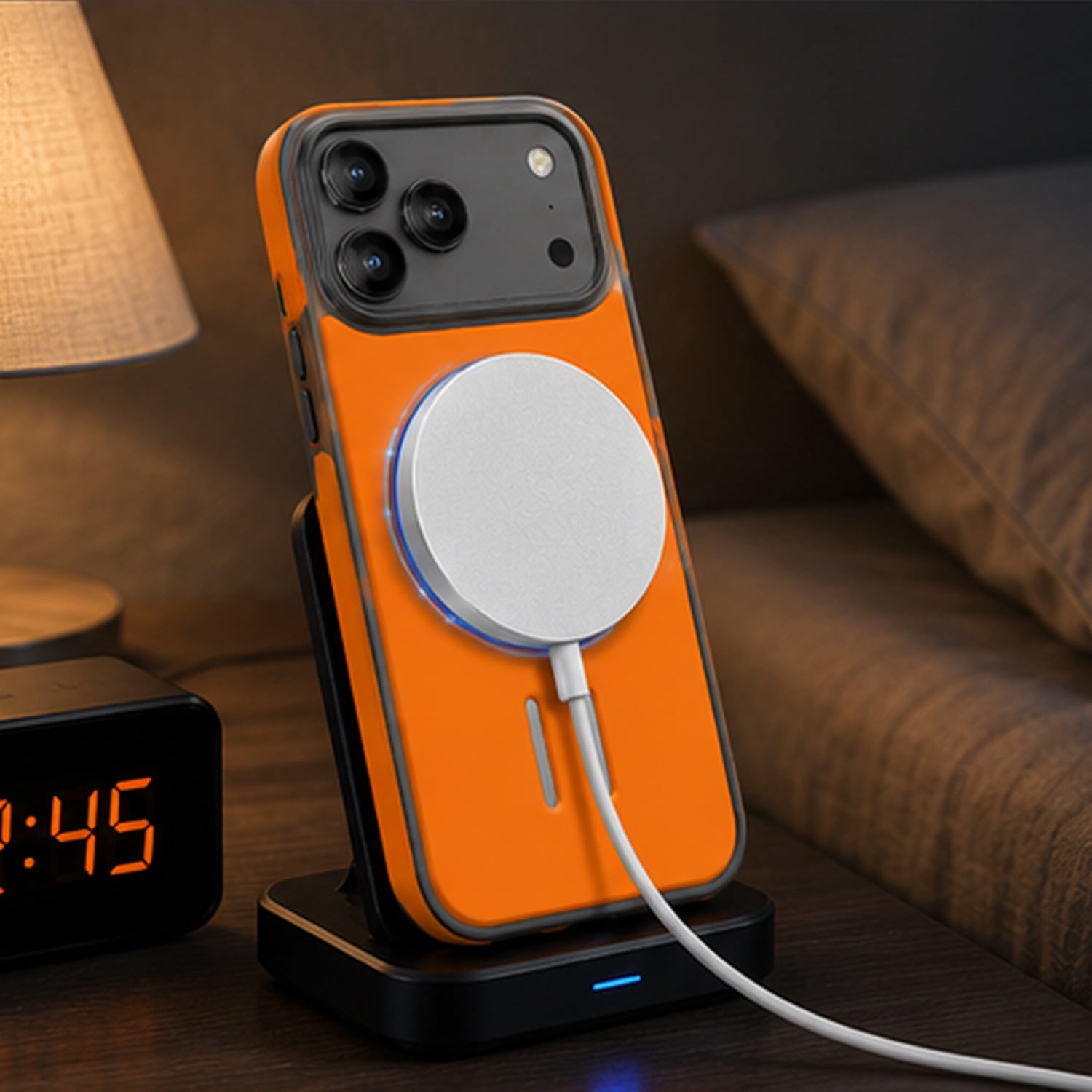 Ultra-Protective Full Coverage Leather Style Case for iPhone 17 Pro Max - Orange
