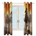 thumbnail image 3 of Vintage Western Cowboy Blackout Curtains for Bedroom Curtains Insulated Room Darkening Window Drapes for Living Room, 3 of 7