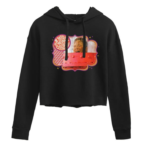 Willy Wonka & The Chocolate Factory - Augustus Gloop In A Tube - Juniors Cropped Pullover Hoodie