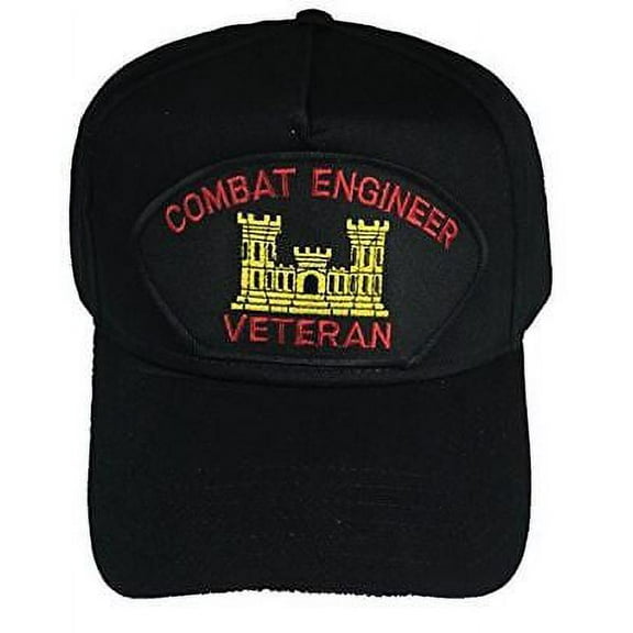 US ARMY COMBAT ENGINEER VETERAN HAT CAP CASTLE BRANCH INSIGNIA ESSAYONS 12B