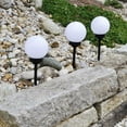 thumbnail image 3 of Billuyoard 4 uds/1 ud. Bola de luz LED para exteriores, lámpara de suelo con energía Solar para jardín, Patio, paisaje, impermeable, luz de suelo en Iluminación y accesorios blanco 10x33cm Billuyoard HA7088-02B, 3 of 6