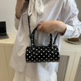 thumbnail image 4 of Hsqqdc Polka Dot Cylindrical Handbag Retro PU Leather Cross Body Bag for Daily Work and Travel, 4 of 7