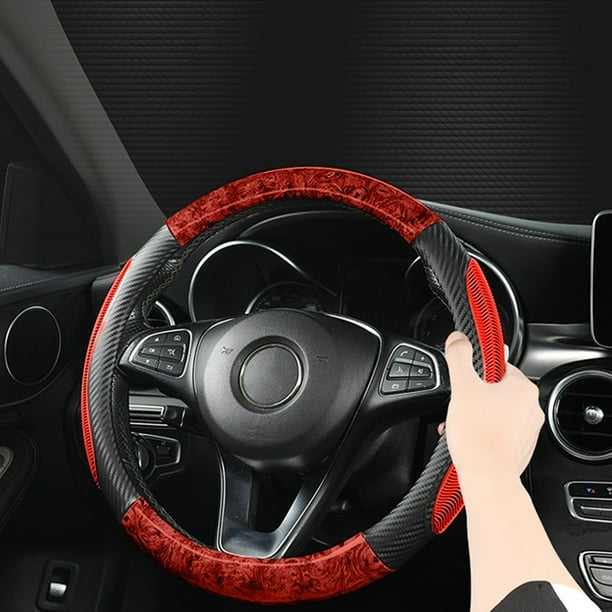 Funda Para Volante De Coche, Con Veta De Madera, Transpirable, Antideslizante Y De F Cil Instalaci N, Dise O Elegante, Para Todos Los Modelos, Protecci N Y Comodidad, Auto Aestivo