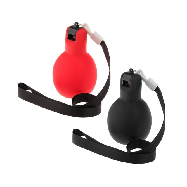 2 silbatos de mano deportivos con cordones, silbatos manuales de seguridad para exteriores. negro rojo