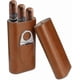 thumbnail image 1 of Gift For Father, That Can Hold 3 Cigars, Leather With Cigar Cutter, Portable, 1 of 4