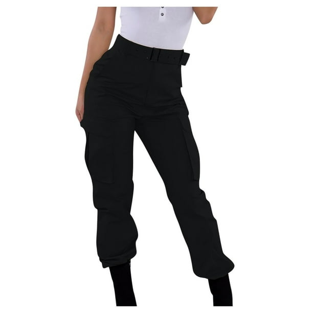 Womens Cargo Trousers Casual Pants Military Combat Solid Pants