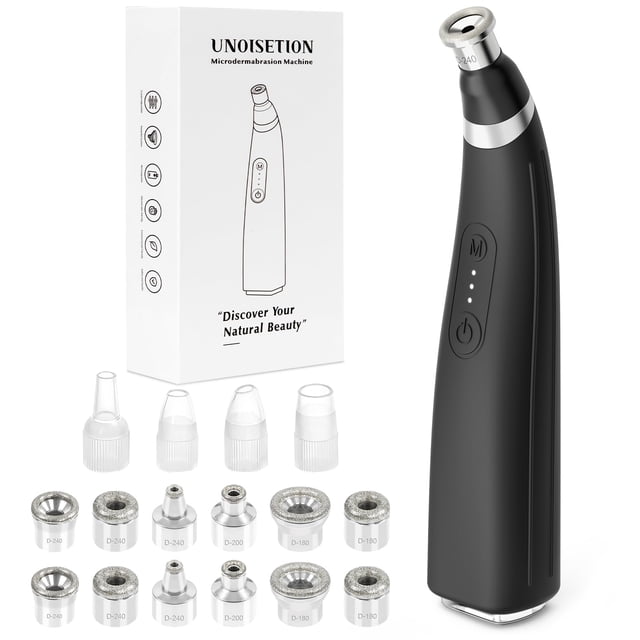 Máquina de microdermoabrasión UNISETION recargable con 12 puntas