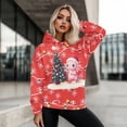 thumbnail image 5 of COEQINE Sweatshirts Pullover Women's Hoodies Oversized Tops Long Sleeves Crewneck Fit Soft Loose Lightweight Fashion Y2K Axolotl and Christmas Tree Hooded Sweatshirt Outfits Clothes, 2XL, 5 of 7