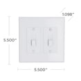 thumbnail image 3 of Funda decorativa TayMac 2672W de 2 elementos MASQUE Toggle, blanca, 3 of 7