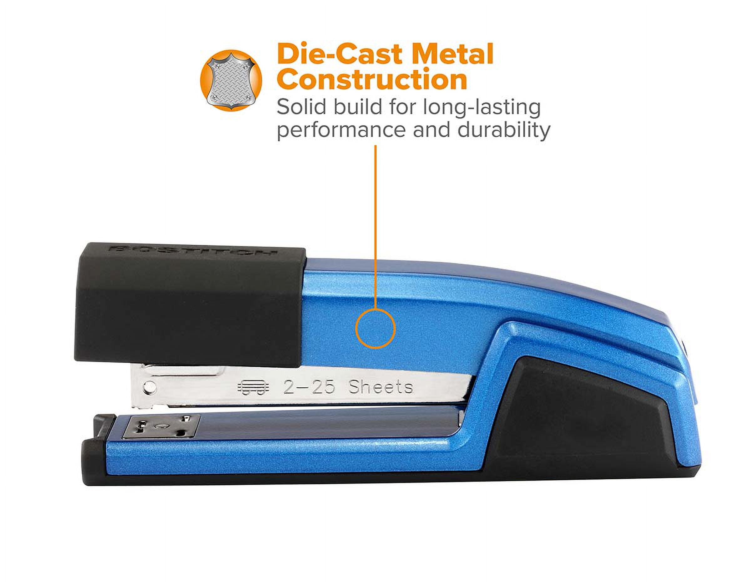 Bostitch Antimicrobial Epic Stapler, 25-Sheet Capacity, Blue