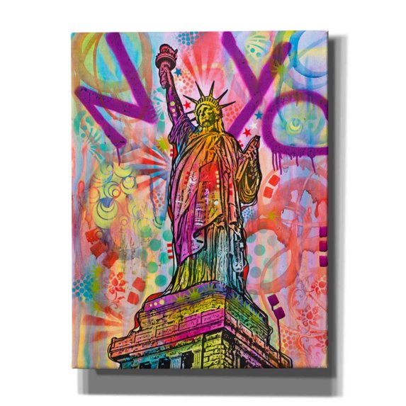 Epic Graffiti 'Liberty' by Dean Russo, Canvas Wall Art, 26"x34"