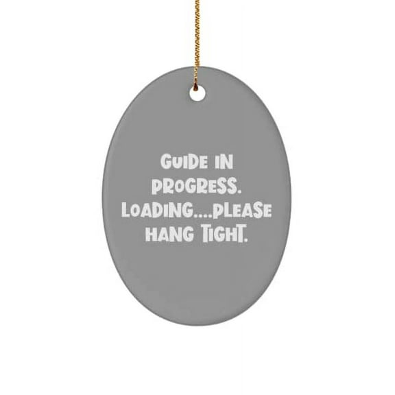 Special Guide Gifts, Guide in Progress. Loading....Please Hang Tight., Unique Oval Ornament for Coworkers from Friends