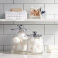 thumbnail image 2 of mDesign Medium Round Acrylic Apothecary Canister Jars - 2 Pack - Clear/Chrome, 2 of 8