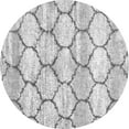 thumbnail image 1 of Ahgly Company Indoor Round Trellis Gray Modern Area Rugs, 6' Round, 1 of 1