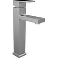 thumbnail image 2 of Lulani Santorini Stainless Steel 1-Handle Single Hole Vessel Height Bathroom Faucet with Drain Assembly - Brushed Stainless, 2 of 5