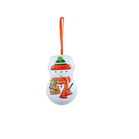 

XFLWAM Christmas Gourd Shaped Tinplate Box Christmas Candy Jar Pendant