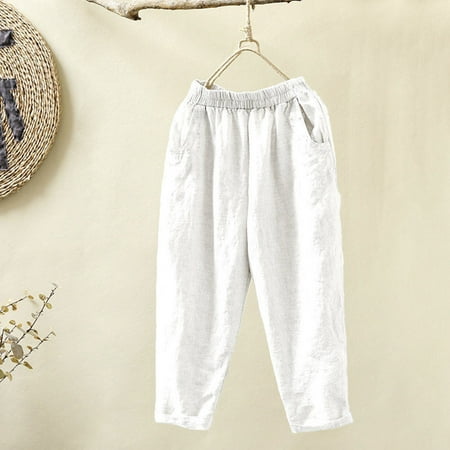 SNKSDGM Women s Plus Panties for Women Plus Size 5X Sweatpants Women Wide Leg Xs Pocket Elastic Breathable Trousers Loose Waist Pant Womens Pants