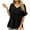 Black womens tops summer, variant on USSUMA Womens Summer Tops Ruffle Flowy Peplum T-Shirts for Women Trendy Solid Color Womens Blouses and Tops Dressy Short Sleeve V Neck Tunic Plus Size Shirts for Women