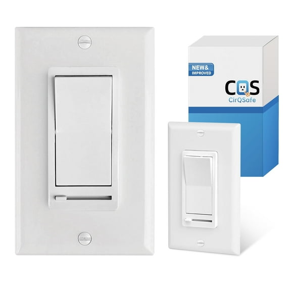 CirQSafe GPDM-12-3, White 0-10V Dimmer Switch Light Dimmer Switch