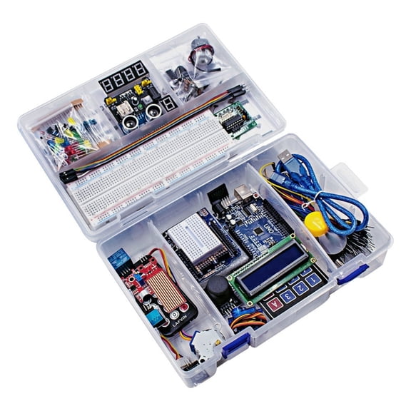 Electronics Super Starter Set Microcontroller Board Power Supply Module Sensory for Programming Learning Projects