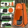 thumbnail image 3 of Wakeman Outdoors Camping Toilet Set - Pop Up Privacy Tent and Portable Toilet for Adults, Orange, 3 of 7