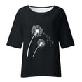 thumbnail image 4 of Blouses pour Femmes, Mode Décontractée Sensibilisation à la Maladie d'Alzheimer, Chemise Ample en Coton Imprimé à Manches 3/4, 4 of 4
