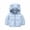 Blue, variant on CYRBOKO Puffer Jackets for Toddler Girls, Lightweight Thermal Long Sleeve Full-Zip Hooded Outerwear Black Size 1-2 T