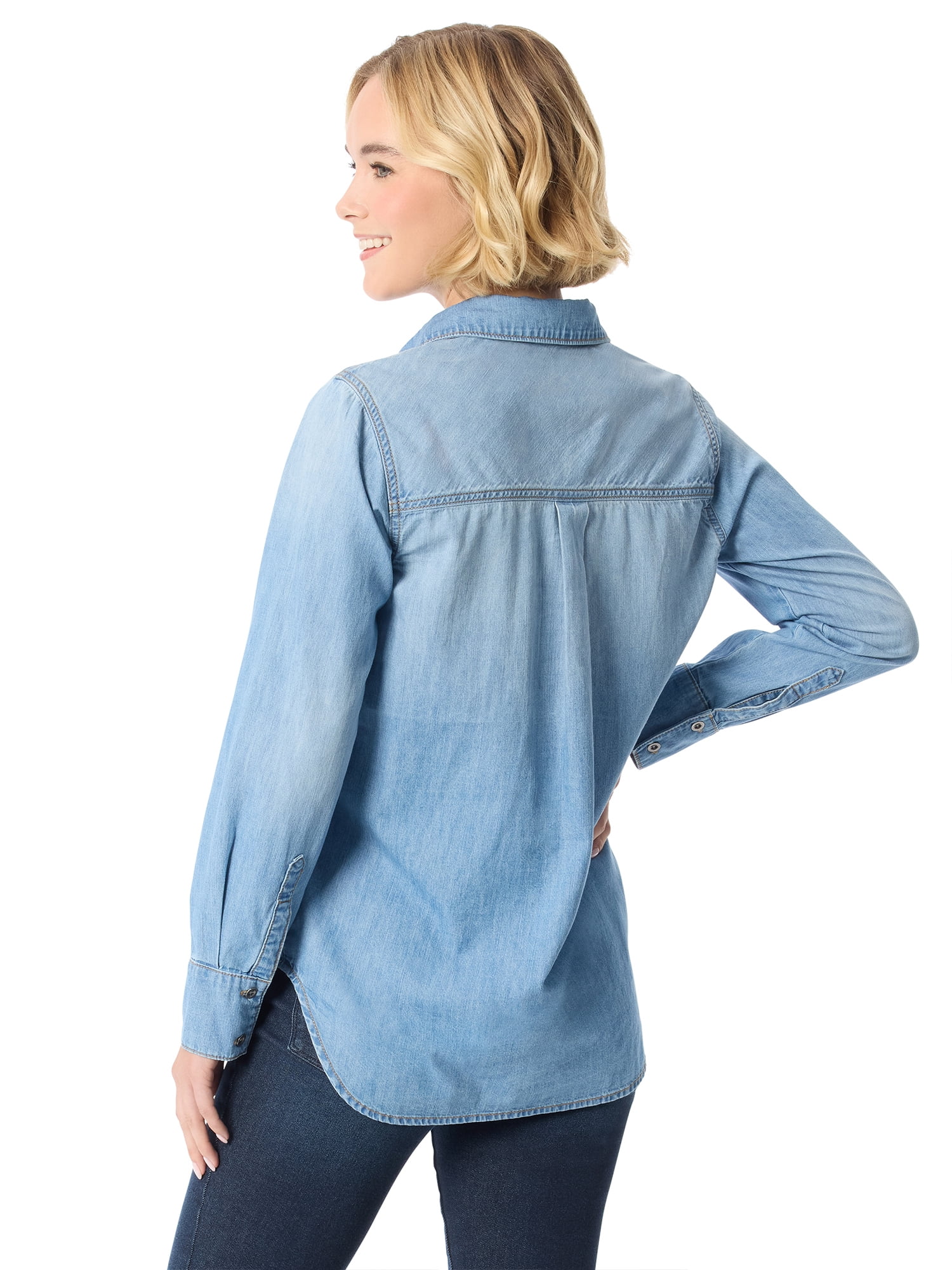 Jessica Simpson Women's Tie Front Button Up Shirt , Sizes XS-XL