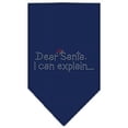 thumbnail image 1 of Dear Santa Rhinestone Bandana Navy Blue Large, 1 of 1