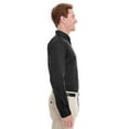 thumbnail image 3 of Harriton Foundation 100% Cotton Long-Sleeve Twill Shirt with Teflon (M581) Black, 2XL, 3 of 3