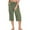 Green, variant on Pull on Capris for Women New Womens Plus Size Capris Summer Wide Leg High Waisted Pants Drawstring Casual Cropped Trousers with Pockets Beige L
