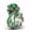 All green, variant on Womens Rose Zircon Floral Ring Copper Silver Plated Artificial Gemstone Inlay Elegant Fashion Jewelry Chic Gift