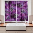 thumbnail image 2 of Skull Curtains 2 Panels Set, Horror Movie Thirller Themed Flying Skull Heads Halloween in Outer Space Image, Window Drapes for Living Room Bedroom, 55W X 39L Inches, Black and Purple, by Ambesonne, 2 of 3