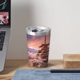 thumbnail image 6 of PAYOHTO Mount Fuji Cherry Blossom Insulated Stainless Steel Tumbler 12 oz Thermos Come with Straw Kids Leak-Proof Travel Mug Cup, 6 of 7