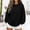 Black, variant on BaoFuBaoMei Crew Neck Sweatshirt Women Plus Size Long Sleeve Ribbed Trim Pullover Tops Solid Drop Shoulder Fall Winter Outfit