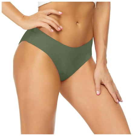 WERYOUNG Women Black Low Waisted Bikini Bottoms Retro Basic Full Coverage Swimsuit Mid Waist Bathing Suit Bottom Summer Tropical Brazilian Vacation Swimwear Beachwear Comfort Light Green XL