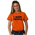 thumbnail image 4 of I Hate People Sarcastic Cynical Humor Plus Size Crewneck Graphic Tee Shirt Brisco Brands 2X, 4 of 5
