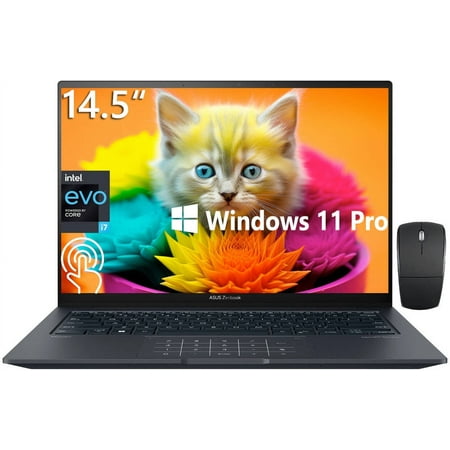 ASUS Zenbook 14X OLED Laptop, 14.5" 2.8K Touchscreen, 13th Gen Intel Core i7-13700H, 16GB RAM, 4TB SSD, Webcam, Thunderbolts, Wi-Fi 6, Backlit Keyboard, NumberPad, Windows 11 Pro, Cefesfy Mouse