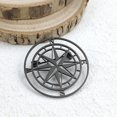 thumbnail image 4 of Jiibva Compass Brooch Pin, Compass NATO Collar Pin Stainless Steel Retro Compass Lapel Pin Souvenir Badge Brooch for Hat Clothes Backpack, 4 of 7