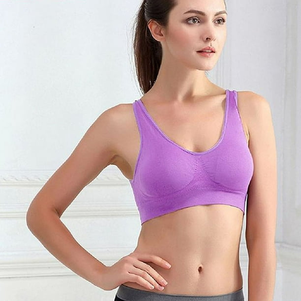 Breathable Underwear Sport Yoga Bras Lovely Solid Sleep Bra Fitness Bras  Tops Womens Cotton Comfy Breathable Yoga Bra
