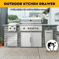 thumbnail image 5 of Acekid Outdoor Kitchen Drawers，Stainless Steel Outdoor Kitchen Cabinet,18x24 Inch BBQ Stainless Steel Drawer Enclosed Built-in Drawer Flush Mount, 5 of 5