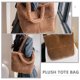 thumbnail image 2 of Bolso de compras mullido de la bolsa de asas de la felpa del bolso de hombro de la felpa de las mujeres del bolso de asas mullido, 2 of 7