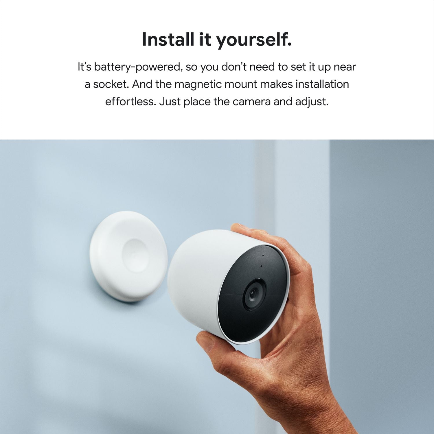 Google Nest Cam (Battery) Wire-Free Indoor/Outdoor Security Camera - White, Cam - Battery