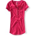 thumbnail image 1 of Aeropostale Womens 7 Aero Henley Shirt, Rosa, Pequeño Aeropostale henley, 1 of 1